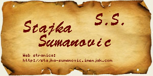 Stajka Šumanović vizit kartica